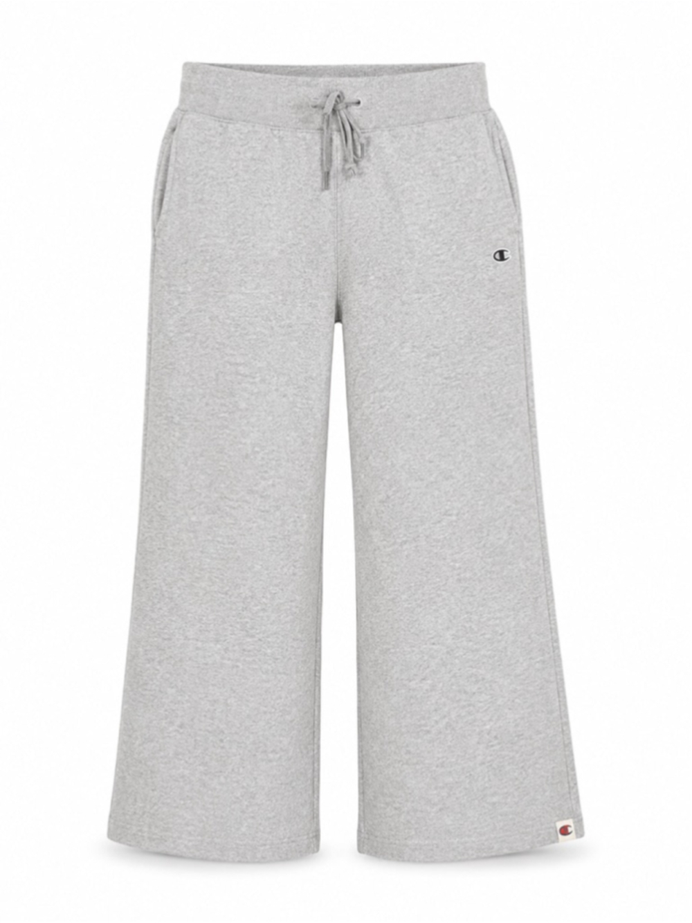 Champion Women’s Heather Gray Wide Leg Cropped Sweatpants Reverse Weave Sz L